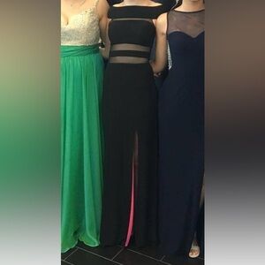 B Darlin Black Off the Shoulder Dress